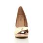 Rose Gold AJVANI Rose Gold High Heel Court Shoes, Image 6 of 6