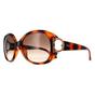 Brown Salvatore Ferragamo Brown Oval Tortoise Brown Gradient Sunglasses, Image 2 of 4