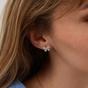 Silver Bowtie Sterling Silver Zirconia Stud Earring, Image 4 of 5