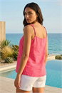 Coral Floral Embroidered Cami Top, Image 2 of 4
