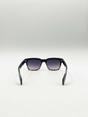 Black Square Sunglasses in Black Leopard, Image 6 of 8