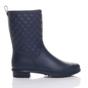 Navy Blue AJVANI Navy Blue Waterproof Wellingtons Quilted Ankle Boots Wellies, Image 5 of 6
