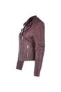 Burgundy Ashwood Leather Burgundy 'Casey' Real Leather Biker Jacket, Image 2 of 4