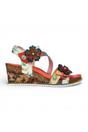 Orange Womens Cushioned Wedge Sandals-BONITO-32, Image 1 of 7