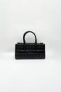 Black Faux Leather Luxe Quilted Crossbody Bag, Image 5 of 5