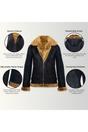 Brown Sheep Leather Hood Flying Bomber Jacket, Image 3 of 8