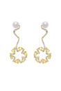 Yellow Dainty Yellow Swirl Drop Earrings, Image 1 of 4