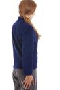 Navy Camille Lingerie Navy Zip Front Soft Textured Fleece Bed Jacket, Image 4 of 5