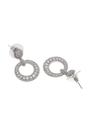 Silver Silver colored Circular Drop Earrings, Image 3 of 4