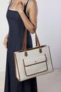 Brown Where's That From Brown Henley Canvas Shoulder Tote Bag, Image 2 of 6