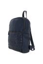 Navy 'Senza Tempo' Woven Leather Vintage Wash Backpack, Image 2 of 4