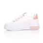White Flat Lace Up Glitter Trainers, Image 3 of 5
