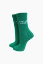 Green Ask Me Later Combed Cotton Glitter Socks, Image 1 of 4