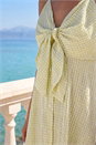 Green Petite Gingham Twist Front Dress, Image 4 of 4
