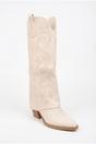 Beige Ivy Womens Embroidered Western Cowboy Boots, Image 5 of 6