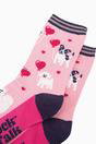 Pink Dogs Heart Balloons Bamboo Socks - Pink, Image 3 of 4