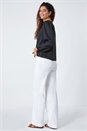 Black Tie Front Woven Top, Image 3 of 5