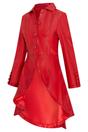 Red Goth Full Length Victorian Leather Coat, Image 2 of 6