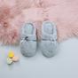 Grey AJVANI Grey Fleece Mules Slippers, Image 3 of 5