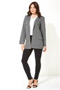 Grey Longline Textured Jersey Blazer, Image 4 of 5