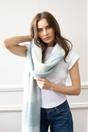 Grey Chunky Check Scarf, Image 2 of 5