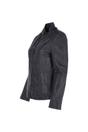 Navy Ashwood Leather Navy 'Isla' Real Leather Mandarin Collared Jacket, Image 2 of 4