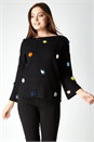 Black Pom Pom Jumper, Image 3 of 3