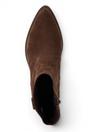 Brown Suede Leather Cowboy Western Ankle Boots, Image 7 of 8