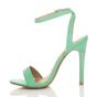 Mint AJVANI Mint High Heel Ankle Strap Barely There Sandals, Image 3 of 6