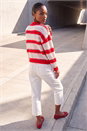 Red Stripe Knit Cardigan, Image 3 of 4