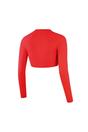 Red Jersey Slim Raglan Top, Image 2 of 2
