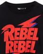 Black David Bowie For Cropped Short Sleeved T-Shirt, Image 6 of 6