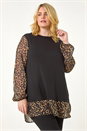 Tan Curve Animal Print 2 In 1 Top, Image 5 of 7