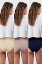 Multi 3 Pack Seamless High Waist Knitted Briefs, Image 2 of 5
