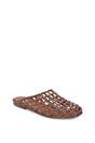 Brown 'Opera' Slip On Cage Jelly Mule Flat Summer Sandals, Image 2 of 5
