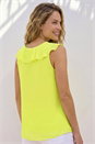 Yellow Chiffon Ruffle Vest Top, Image 3 of 4