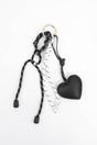 Black Love Heart Clip On Bag Charm, Image 3 of 3