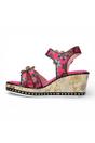 Pink Womens Floral Wedge Espadrille-BALLON-08, Image 5 of 7