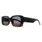 Black Montana Black Rectangle Shiny Black Turtle Smoke Polarized MP194, Image 2 of 4