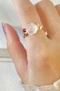 Rose Gold Rose Gold Silver Garnet Quartz Ring, Image 2 of 3