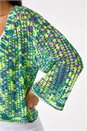 Denim Blue Spacedye Knit Cardigan, Image 5 of 5