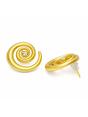 Gold Spiral Stud Earrings, Image 2 of 3