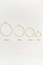 Gold 14K Gold Plated Thin Hoops, Image 3 of 8
