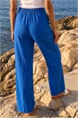 Royal Blue Smart Twill Wide Leg Pocket Trouser, Image 3 of 4