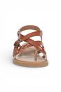 Brown Womens "April" Micro Wedge Strappy Sandals, Image 4 of 6