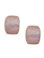 Light Pink AVANT-GARDE PARIS Light Pink Pavé Dome Stud Earrings, Image 1 of 3