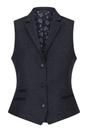 Black Infinity Leather Black Check Tweed Waistcoat Wool Blend Vest, Image 1 of 4