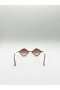 Beige Diamond Shape Sunglasses in Nude, Image 4 of 6