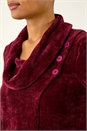 Wine Chenille Cowl Neck Tunic Top, Image 6 of 6