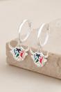 Multi Sterling Silver Highland Cow Huggie Hoops, Image 1 of 3